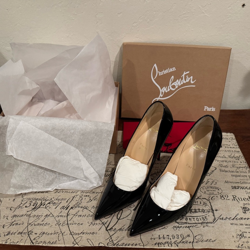 Christian Louboutin Black Patent Leather Heels